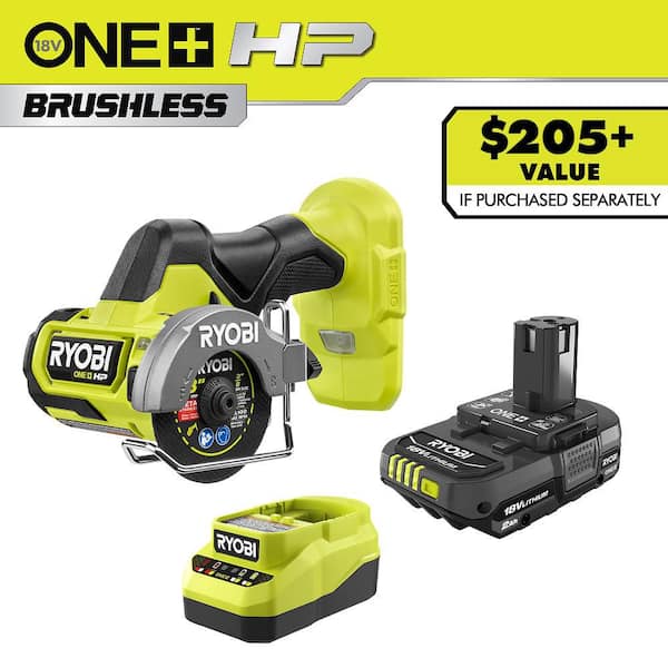 ONE+ HP 18V Brushless Cordless Compact Cut-Off Tool with 2.0 Ah Battery and Charger