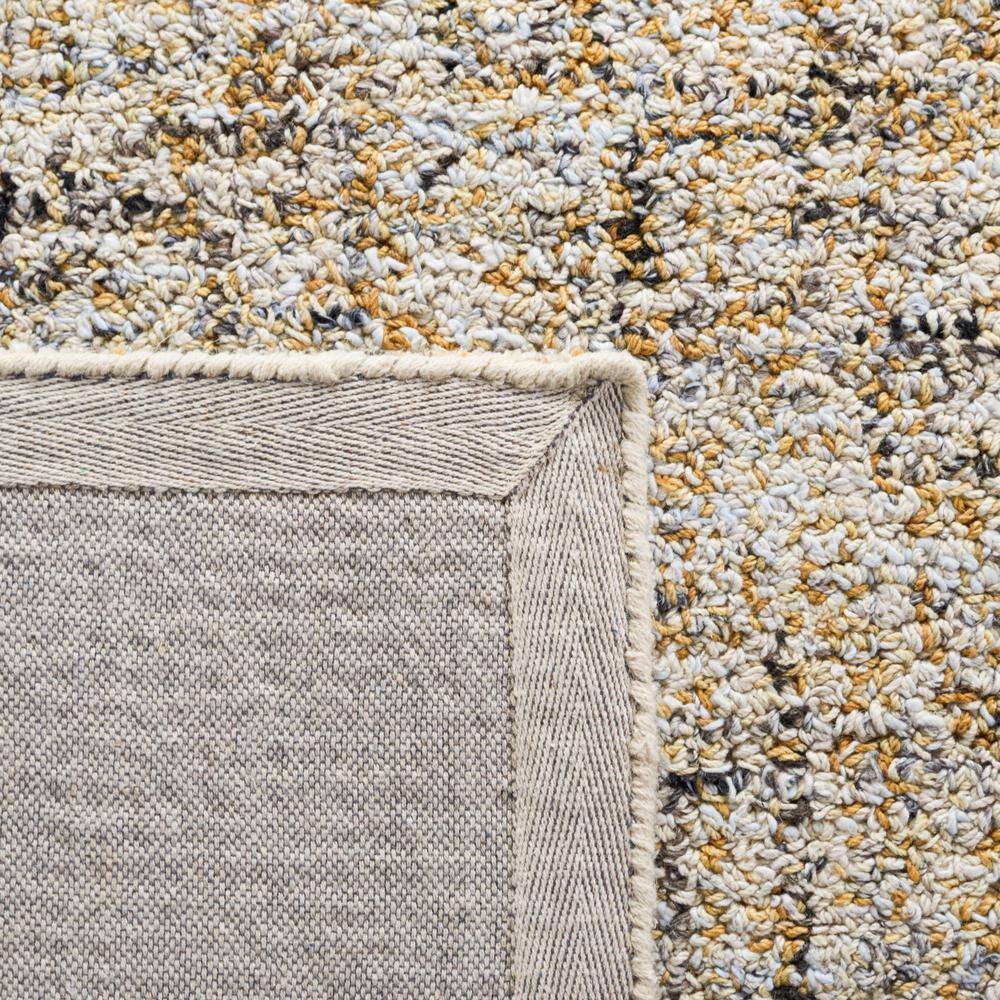 Beige and Gold Abstract Tufted Wool 8' x 10' Area Rug