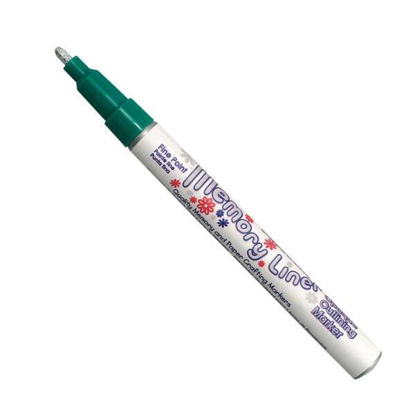 DecoColor Silver with Green Outline Fine Point Memory Liner-DISCONTINUED