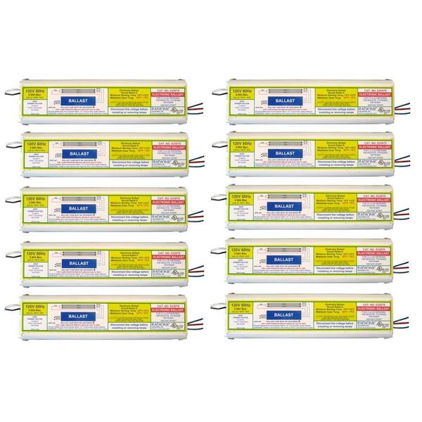 Radionic Hi Tech 59-Watt T8 High Power Factor Electronic Replacement Ballast (10-Pack)