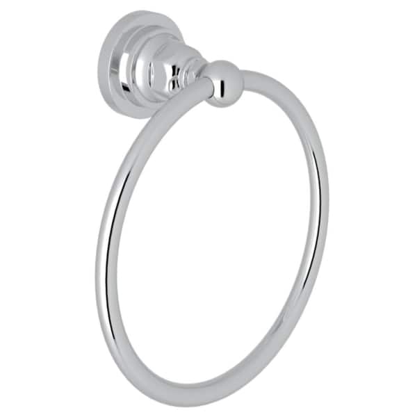 San Giovanni Bath Wall Mounted Towel Ring In Polished Chrome