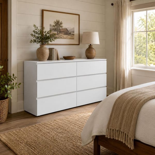 home depot dresser Dressers featuring five spacious drawers to neatly store clothing FUFU&GAGA 9-Drawer White Paint Finish