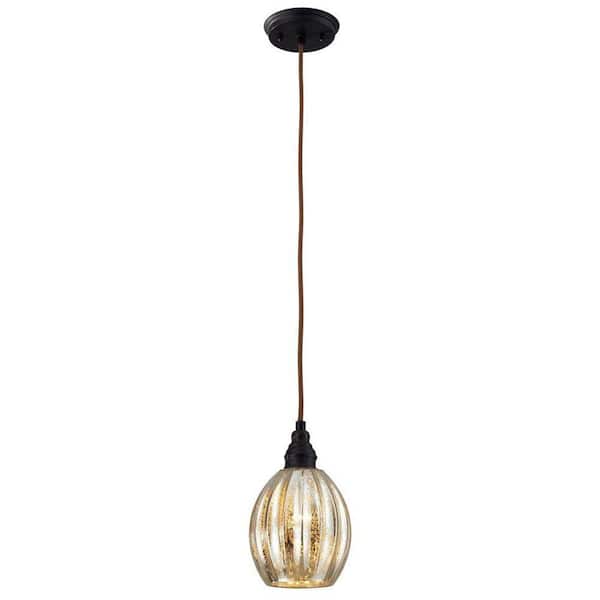Titan Lighting Danica 1-Light Oiled Bronze Ceiling Mount Pendant