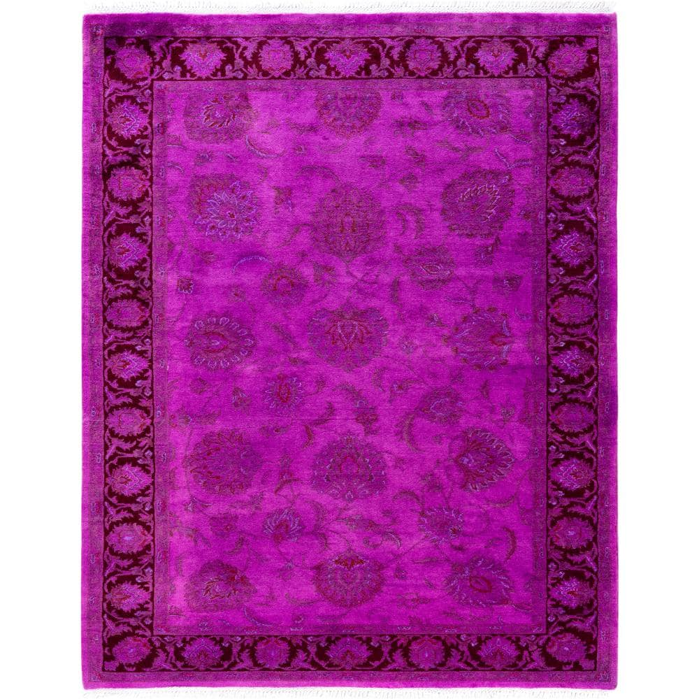 Fine Vibrance Purple 5 X 8 Hand Knotted Wool Indoor Area Rug price history on PriceWatchPro