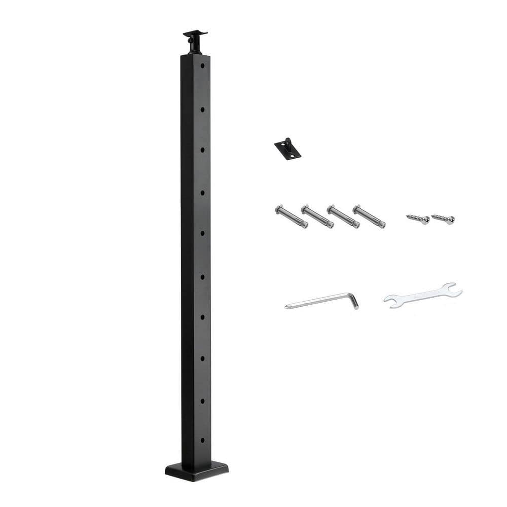 Cable Railing Post, 36 x 1 x 2 in. Deck Stair Post, Stainless Steel, Cable for Cable Railing System, 1-Pack, Black price history on PriceWatchPro