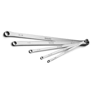SAE 0-Degree Offset Extra-Long Box End Wrench Set (5-Piece)