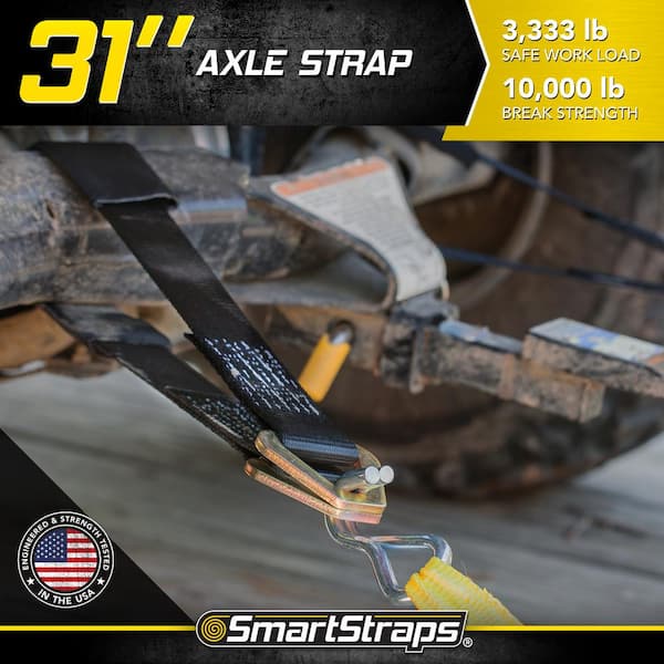 2 in. x 31. in. Axle Strap with D-Ring with 3,333 lb. Safe Work Load