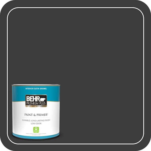 BEHR PREMIUM PLUS 1 qt. #MQ5-5 Limousine Leather Satin Enamel Low Odor Interior Paint & Primer