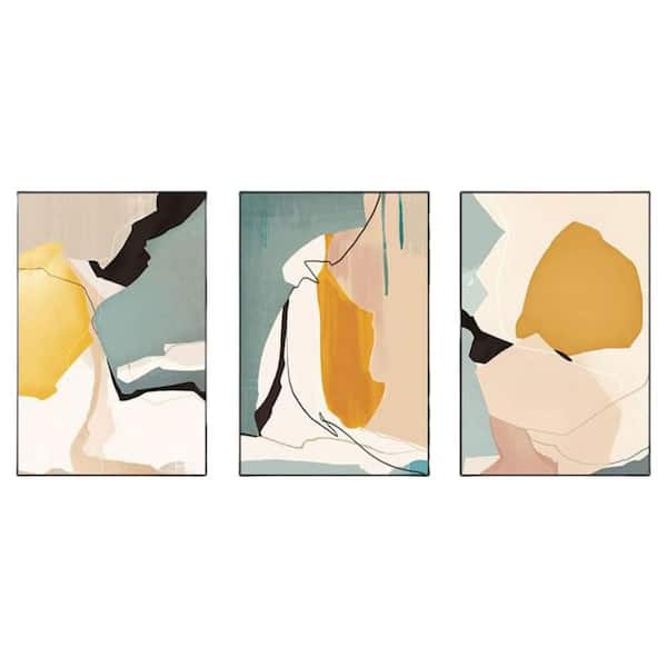 Unbranded 16"x24" Striking Unframed Minimalist Canvas Wall Art Set,Abstract Geometric Color Block Prints