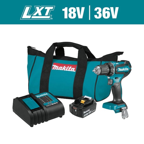 Makita 18V LXT Lithium-Ion Brushless Cordless 1/2 in. Driver-Drill Kit, 3.0Ah