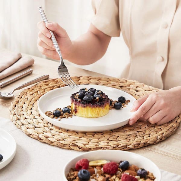 MALACASA 12-Piece White Porcelain Dinnerware Set Service for 4