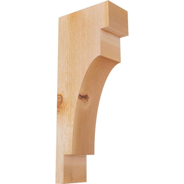 Ekena Millwork 4 in. x 8 in. x 20 in. Western Red Cedar Mediterranean Rough Sawn Corbel
