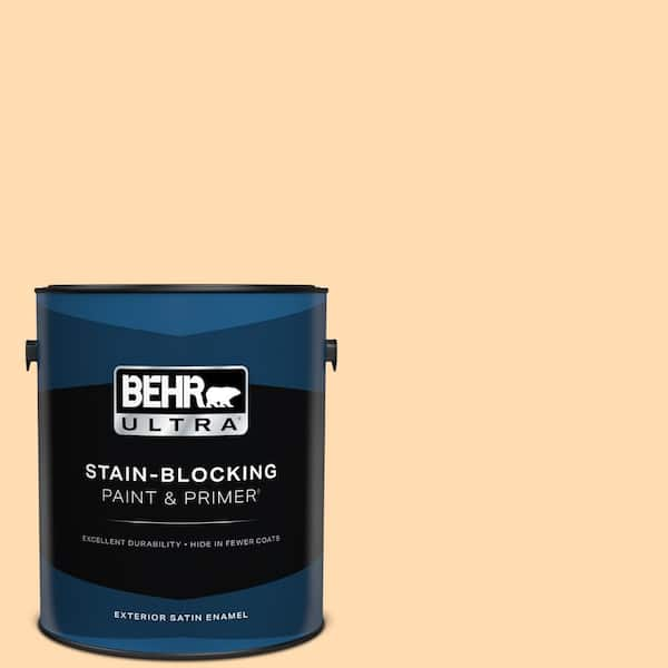 BEHR ULTRA 1 gal. #290B-4 Feather Plume Satin Enamel Exterior Paint & Primer