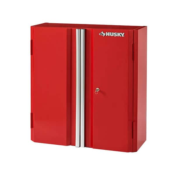 Husky G2802WR-US Ready-to-Assemble 24-Gauge Steel Wall Mounted Garage Cabinet in Red (28 in. W x 29 in. H x 12 in. D) - 1