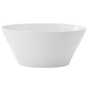Great Essentials 80 fl. oz. 9.4 in. Round Fine Ceramic Meal Bowl in White