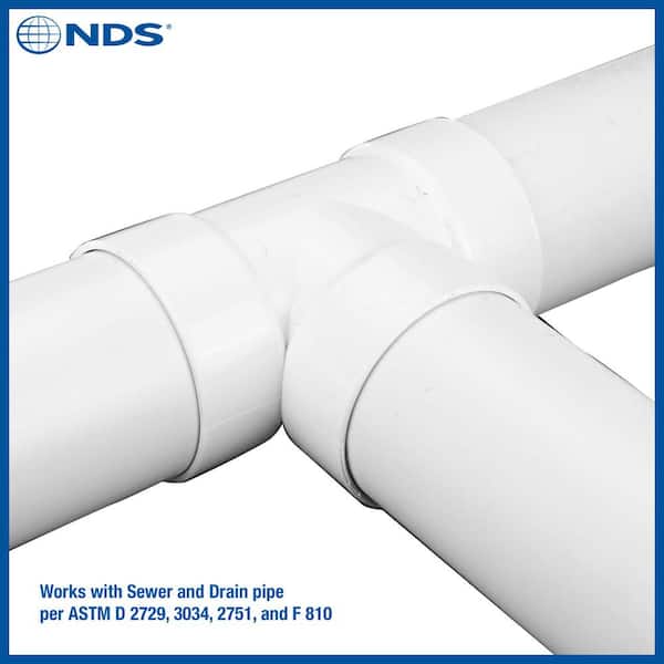 NDS PVC S&D Tee, 4 in. Hub X Hub X Hub 4P01 - The Home Depot
