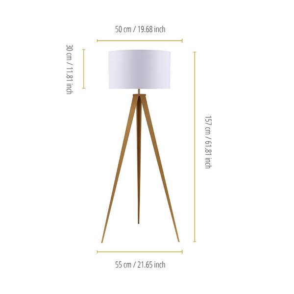 teamson home romanza tripod floor lamp