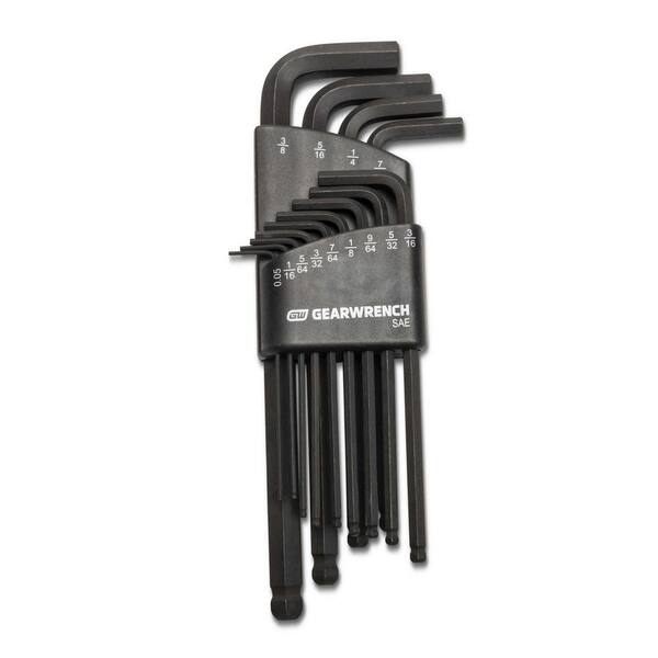 Wiha 36998 Ball End Hex Long Arm L-Key Set – Inch Sizes – 13-Piece – Chrome