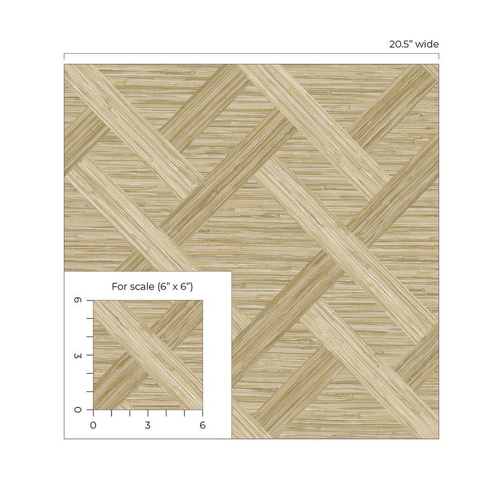 Java Weave Brown Faux Grasscloth Peel and Stick Wallpaper