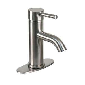 Moncalieri Single Hole 1-Handle Low-Arc Bathroom Faucet in Brushed Nickel