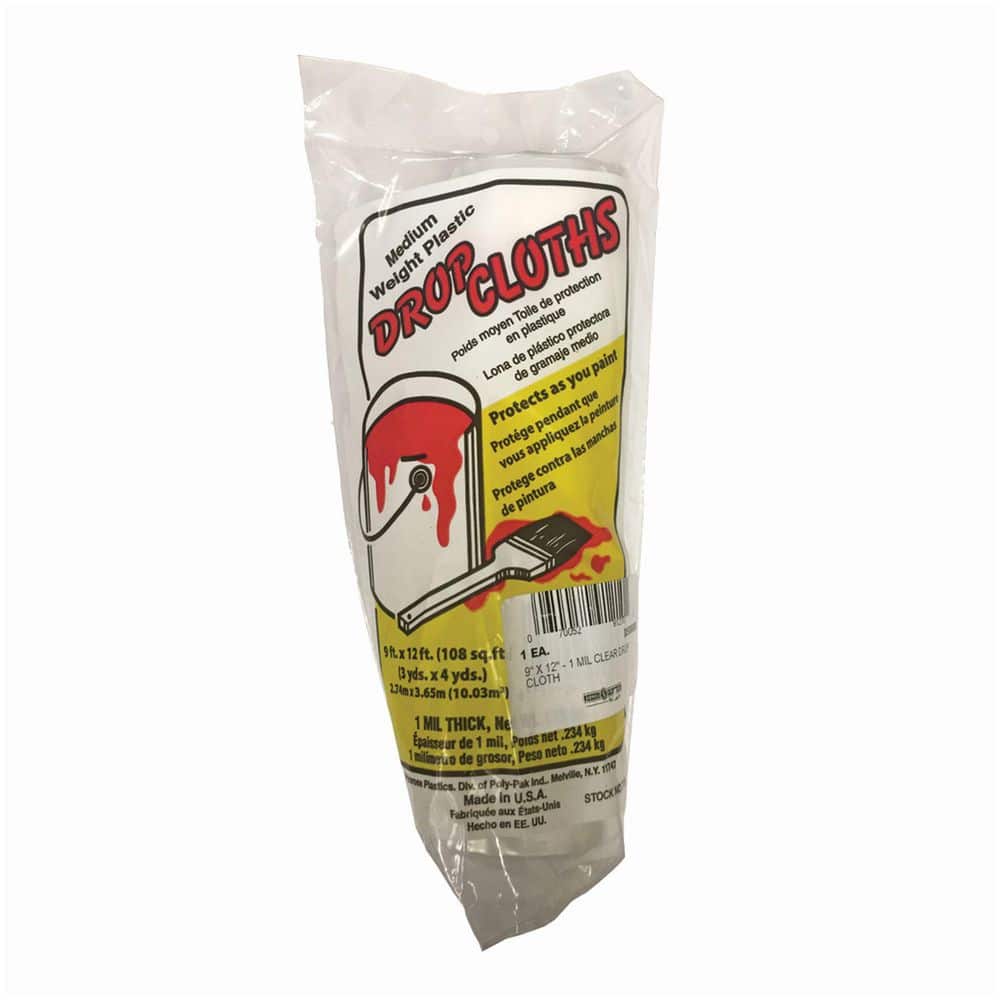 1 mil. Clear 9 ft. x 12 ft. Plastic Drop Cloth price history on PriceWatchPro