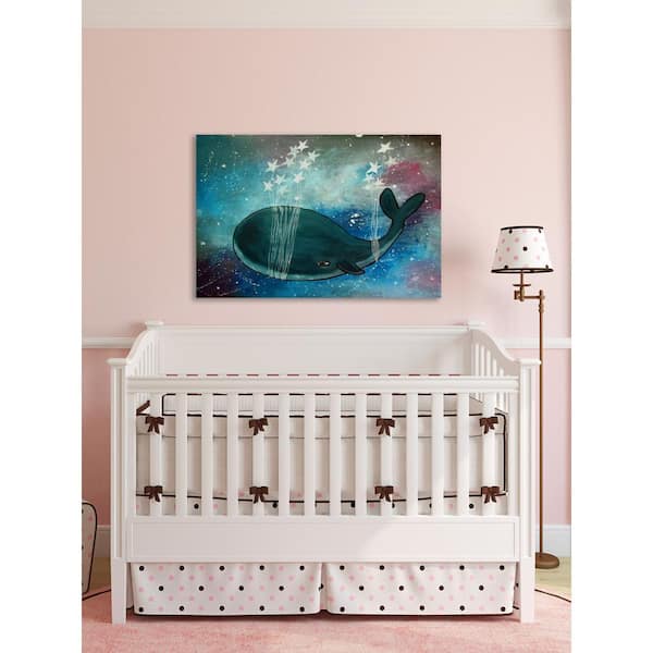 Unbranded 16 in. H x 24 in. W "Star Stringed Whale" by Andrea Doss Printed Canvas Wall Art