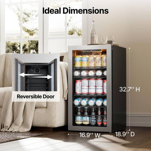 Ca'Lefort 122-Cans Beverage Cooler 16.9 in. W Single Zone