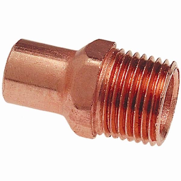 Everbilt 1/2 in. Copper Fitting x MIP Fitting Adapter C6042HD12 - The Home  Depot