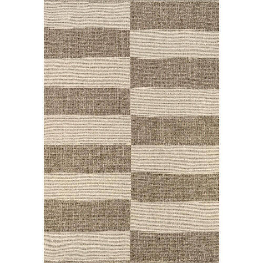 Sand and Beige Tufted Handmade Cotton Rectangular Rug
