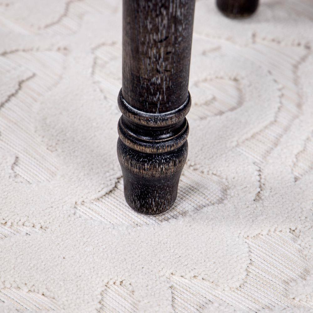 Lady Bird Elegant Damask Natural Indoor/Outdoor 5'2" x 7'6" Rug