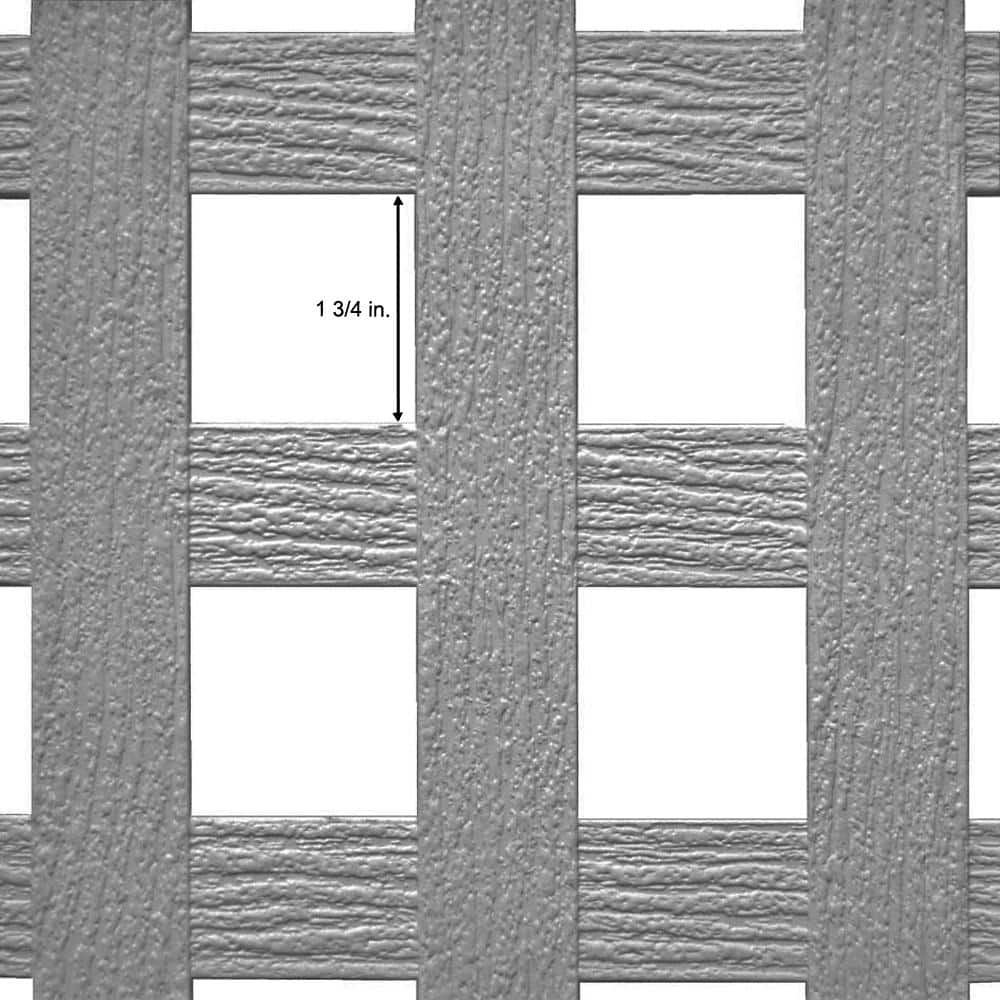 Buy 4 ft. x 8 ft. White Privacy Square Vinyl Lattice Framed Online at