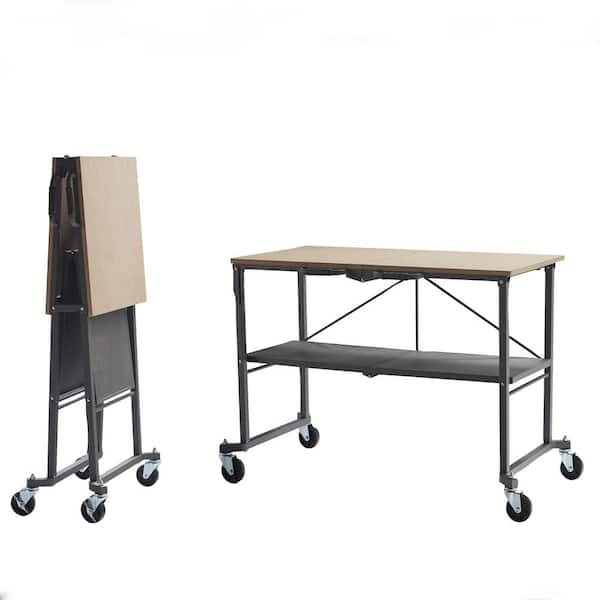 Cosco SmartFold Portable Workbench / Folding Utility Table with Locking Casters