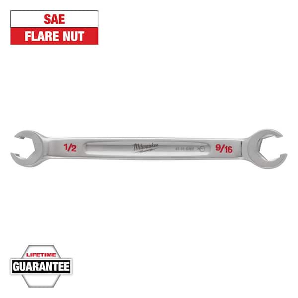 1/2 in. x 9/16 in. Double End Flare Nut Wrench
