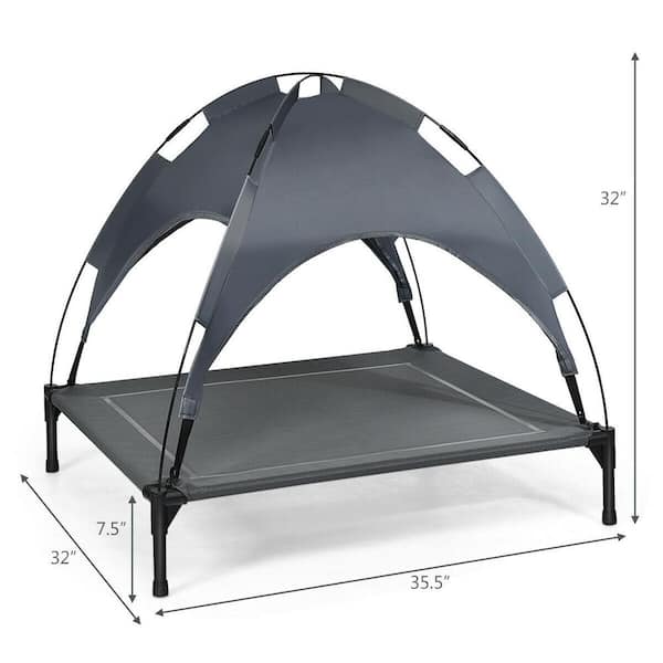 Pet cot hot sale and canopy