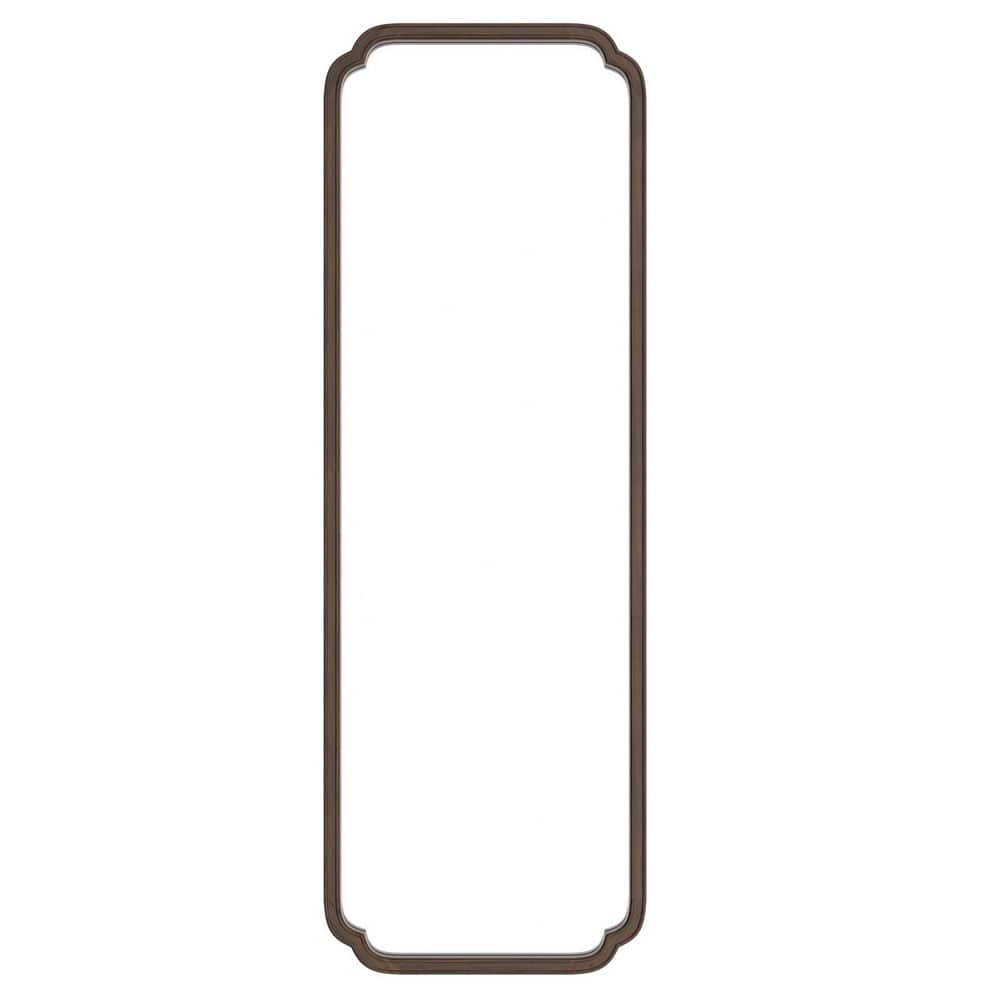 Dark Brown Color 22 in. W x 65 in. H Rectangle Wood Frame Full Length Mirro