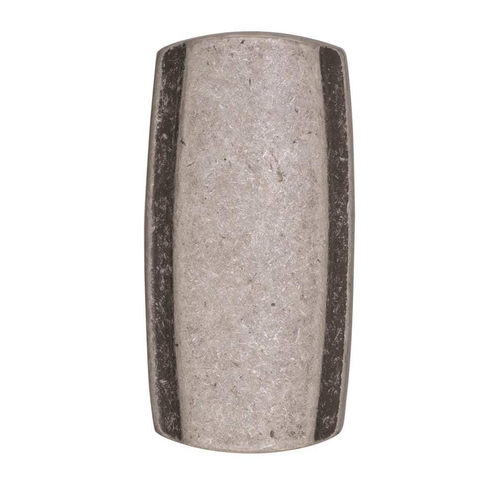 Aged Pewter Rectangular Transitional Cabinet Knob