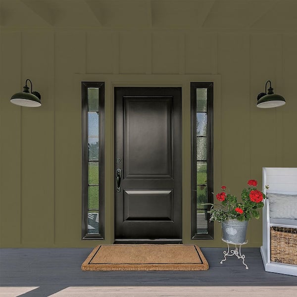 Glidden Essentials 1 gal. PPG1113-7 Olive Green Flat/Matte