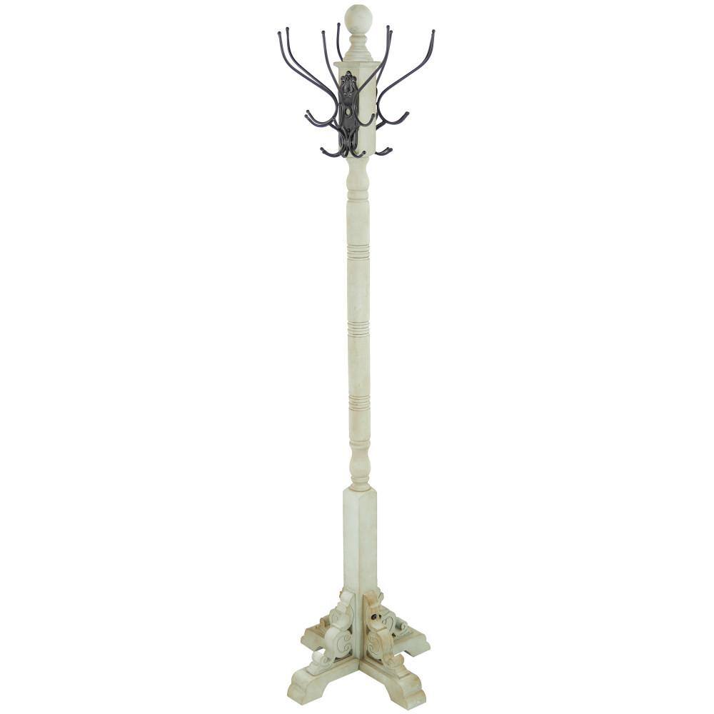 Rustic Freestanding Coat Rack Gray - Olivia & May: Hat Stand, No Assembly Required