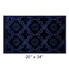 20 in. x 30 in. Blue and Yellow Cottage Braided Rectangle Rug