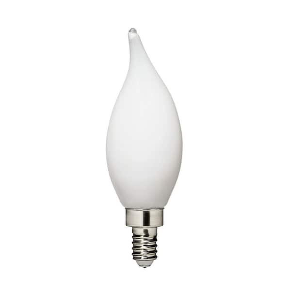 4-Watt Equivalent CA11 Shape E12 Base Dimmable Frosted LED Light Bulb 2700K Soft White (1-Pack)