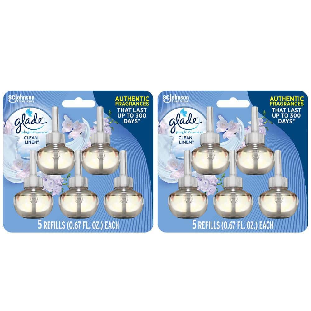 Combo 3.35 fl. oz. Clean Linen Scented Oil Plug-In Air Freshener Refill (10-Count) 2-Pack price history on PriceWatchPro