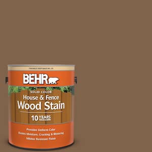 1 gal. #SC-109 Wrangler Brown Solid Color House and Fence Exterior Wood Stain