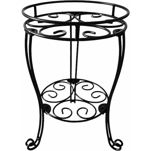 Metal Rustproof Iron Plant Stand for Flower Pot Heavy Duty Potted Holder (11.8 in. W x 18.9 in. H), Indoor-Outdoor