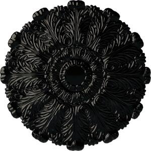 31 in. x 1-1/2 in. Durham Urethane Ceiling Medallion (Fits Canopies up to 4-1/4 in.), Black Pearl