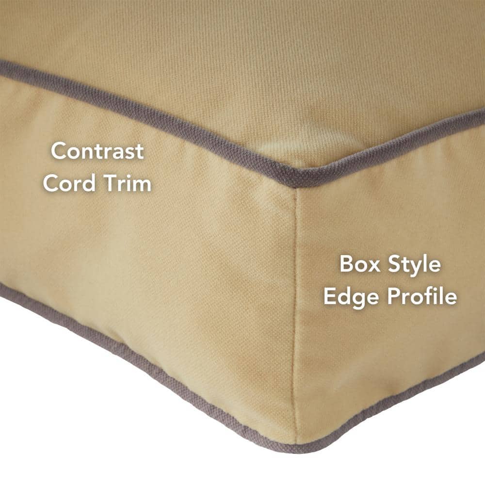 Medium Cream Microfiber Rectangle Pillow Dog Bed