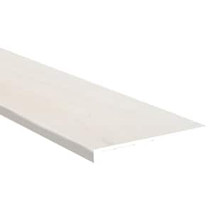 Whitmore White 1.25 in. T x 12.01 in. W x 47.24 in. L Luxury Vinyl Stair Tread Eased Edge Molding Trim (2 pieces/Case)
