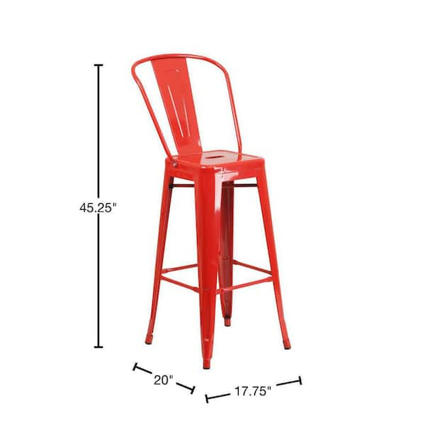 home depot red bar stools