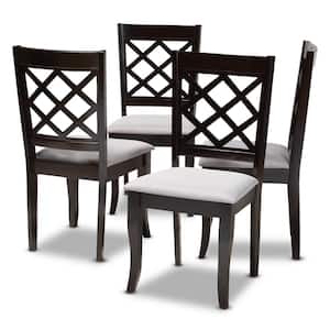 Verner Gray and Espresso Fabric Dining Chair (Set of 4)