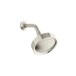 Purist 1-Spray 5.5 in. Single Wall Mount Fixed Shower Head in Vibrant Polished Nickel