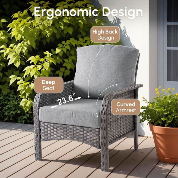 XIZZI Paradise 8 Pieces Wicker Outdoor Patio and Swivel Rocking